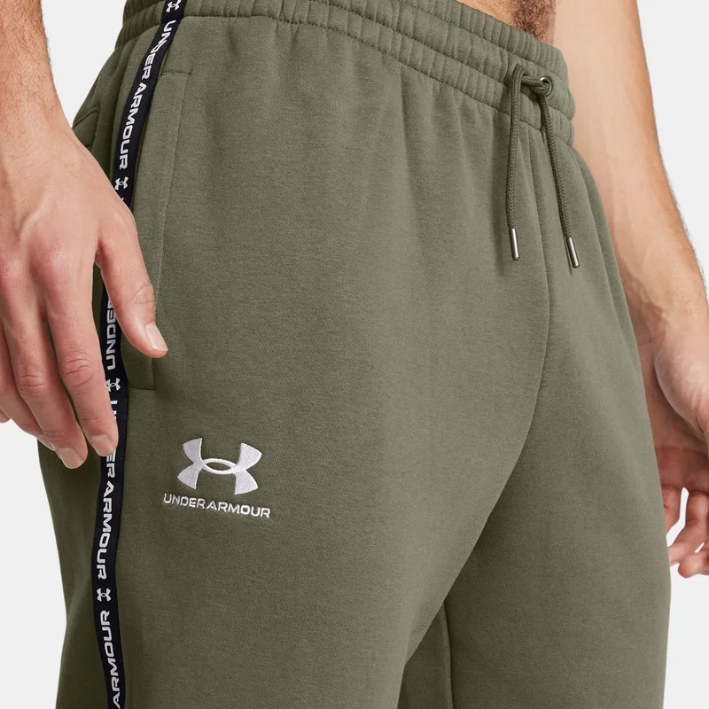 Under Armour olive Men's Fleece Taping Joggers for Men | Best Price UAE